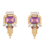 Purple Stone Earrings